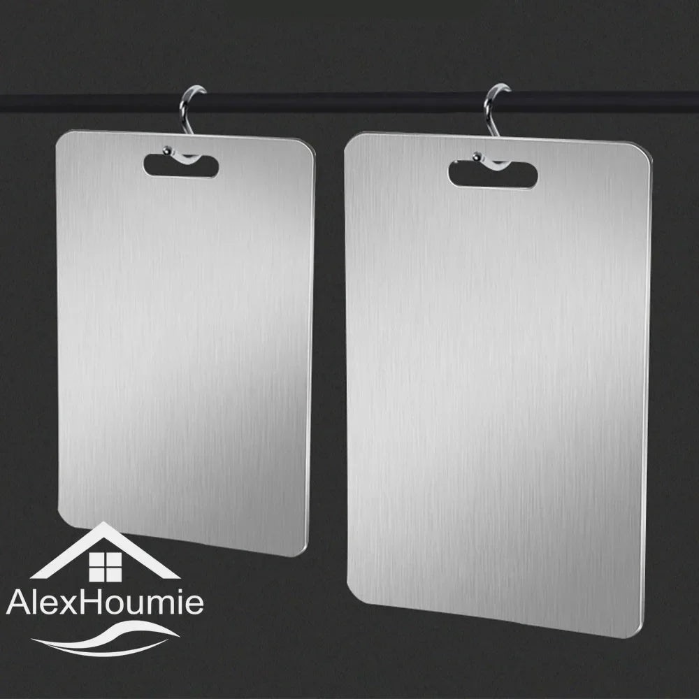 Premium Stainless Steel Chopping Board - Versatile Kitchen Essential for Preparing Dough, Fruits, and Meats