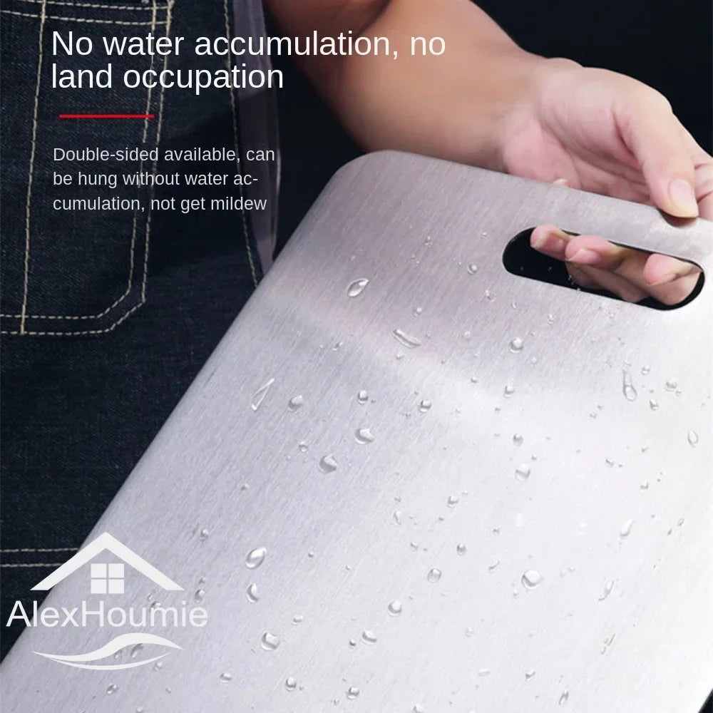 Premium Stainless Steel Chopping Board - Versatile Kitchen Essential for Preparing Dough, Fruits, and Meats