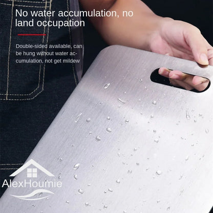 Premium Stainless Steel Chopping Board - Versatile Kitchen Essential for Preparing Dough, Fruits, and Meats